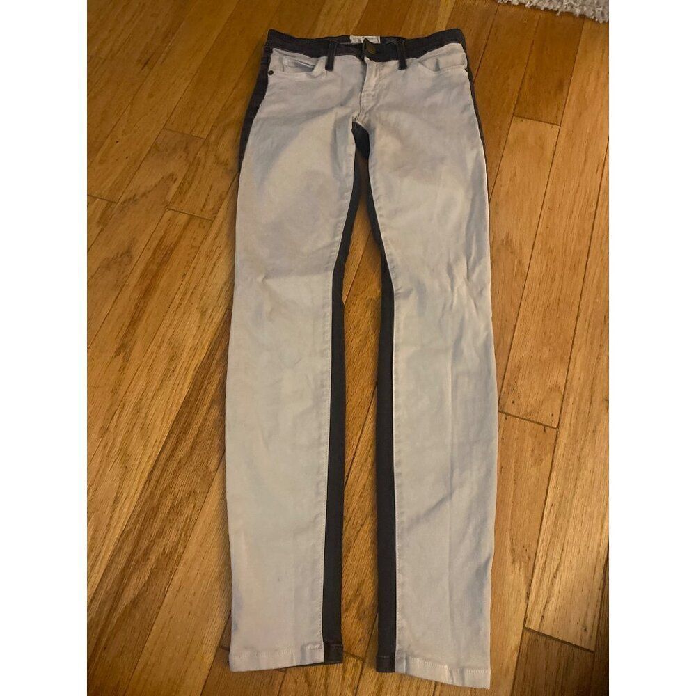 Current/Elliott Women's Two-Tone white/black low rise Skinny Jeans Size 27